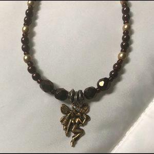 One of a kind handmade Beaded necklace and anklet